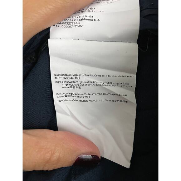 Hugo Boss Dress Pants 34 R Men's 100% Virgin Wool | Blue Business Wear Slacks - Picture 6 of 11